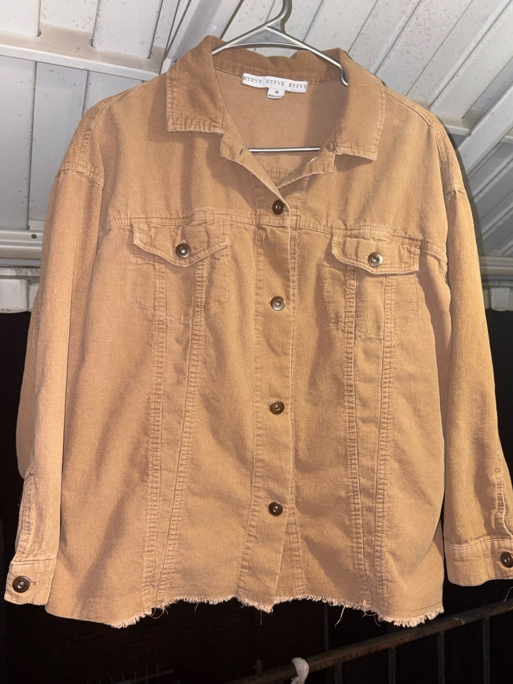 HYFVE Tan Botton Up Size Medium
